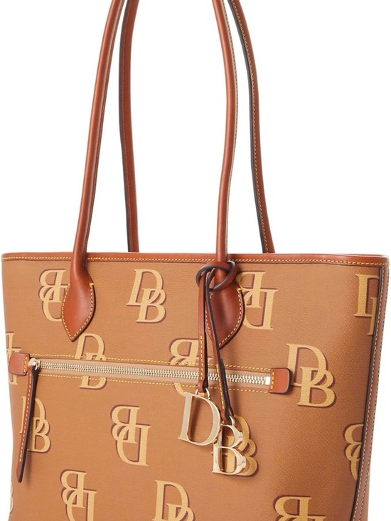 Dooney & Bourke Handbags - Dooney & Bourke Handbag, Monogram Tote - Saddle with wallet